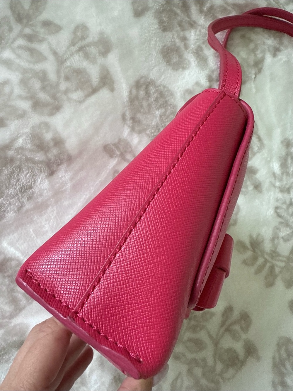 Ted Baker Women's Fuchsia Leather Angiee Bow Detail Mini Shoulder Bag Crossbody - Picture 5 of 13